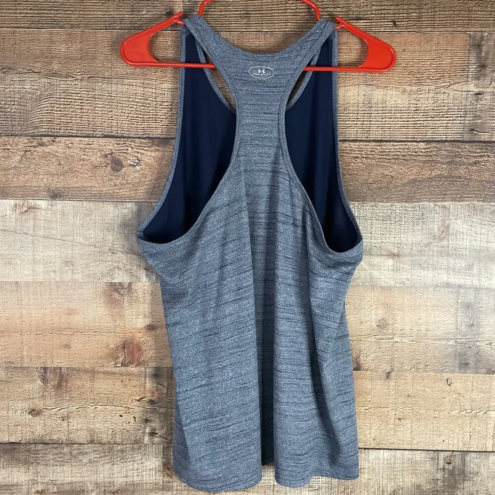 Under Armour Heat Gear Navy Blue Racerback Tank Top Size XL - Picture 6 of 8